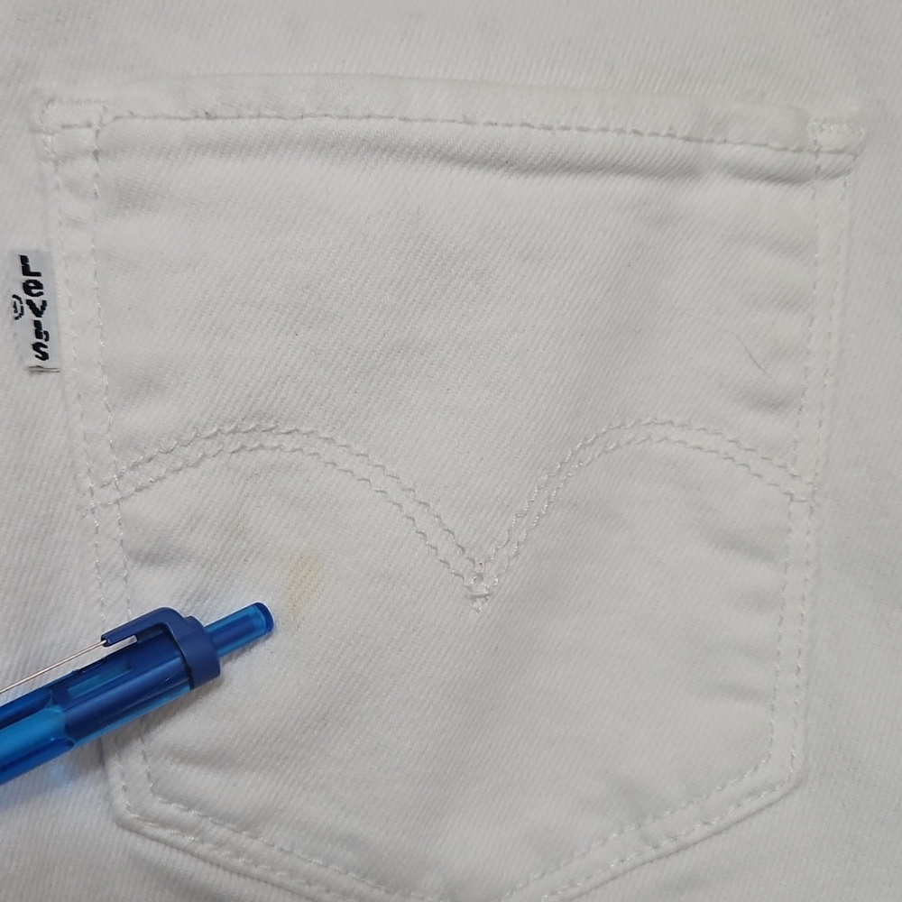 Levi's White Denim Jeans Size 25 721 High Rise Skinny - Picture 5 of 17